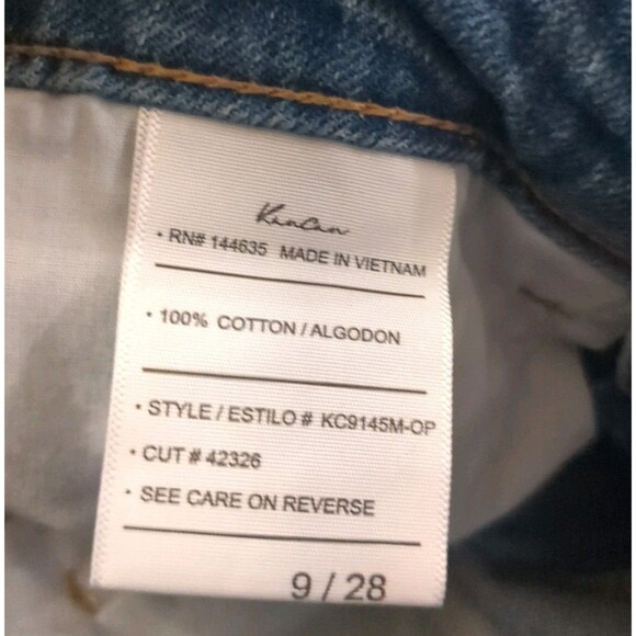 NEW KanCan Denim Shorts Murphy 28 High Rise Distressed Raw Hem Medium Wash 9/28 - Picture 10 of 12